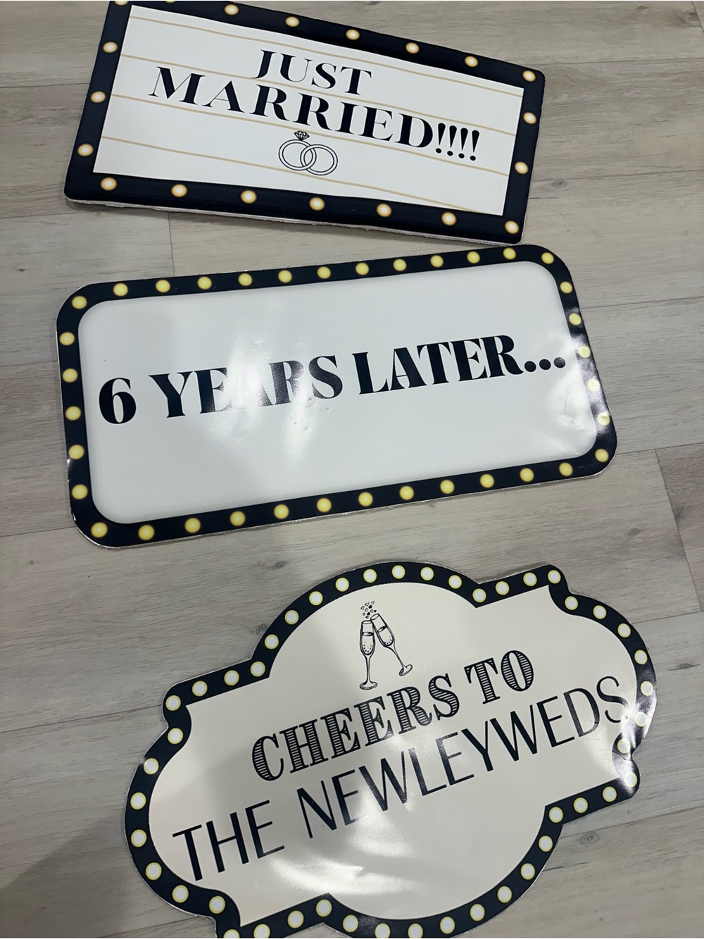 Homemade Marquee Bottle Service Signs for Wedding with lights LED